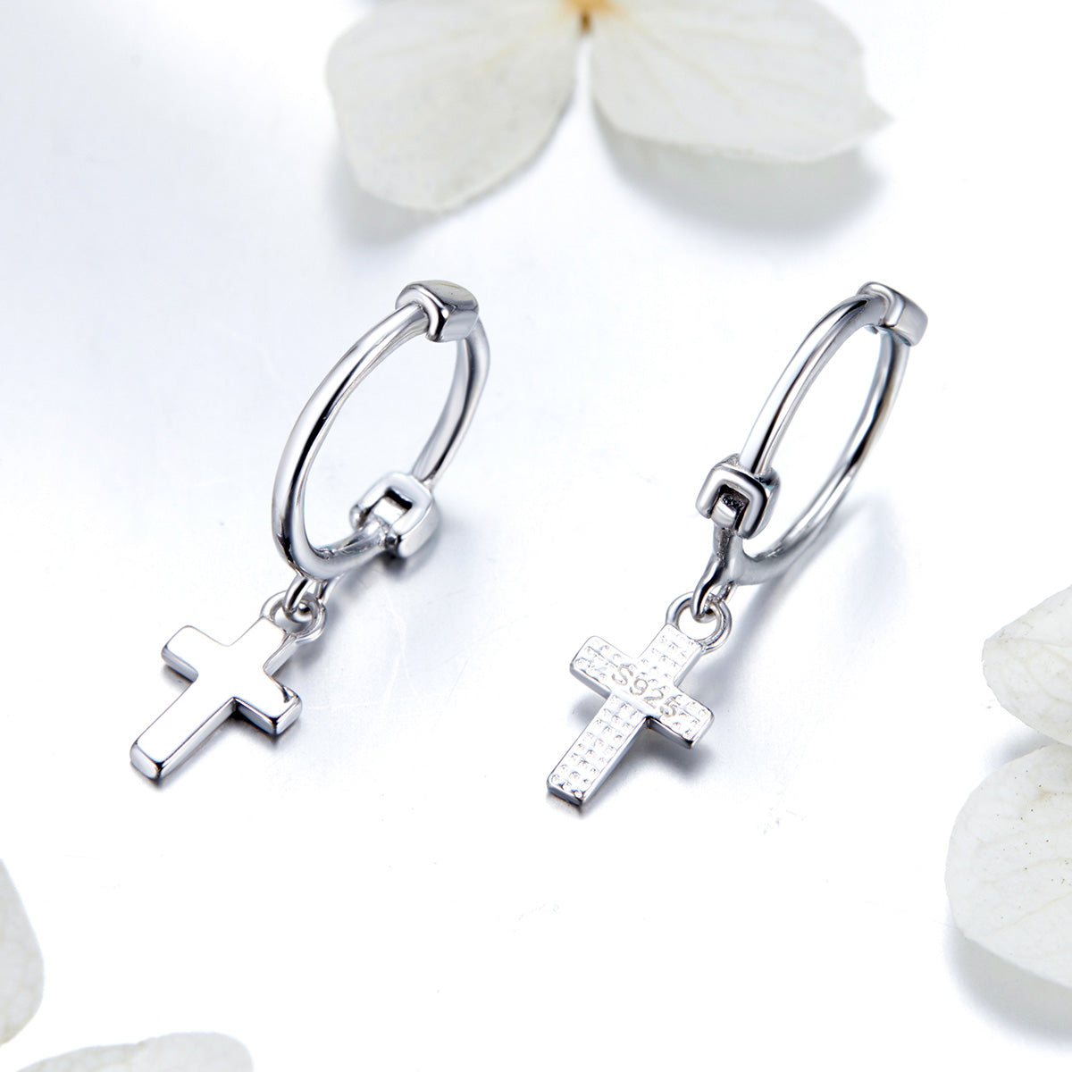 Cross Dangly Earrings