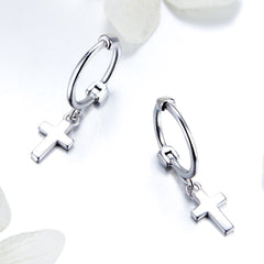 Cross Dangly Earrings