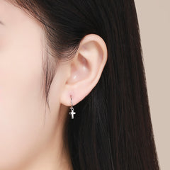 Cross Dangly Earrings