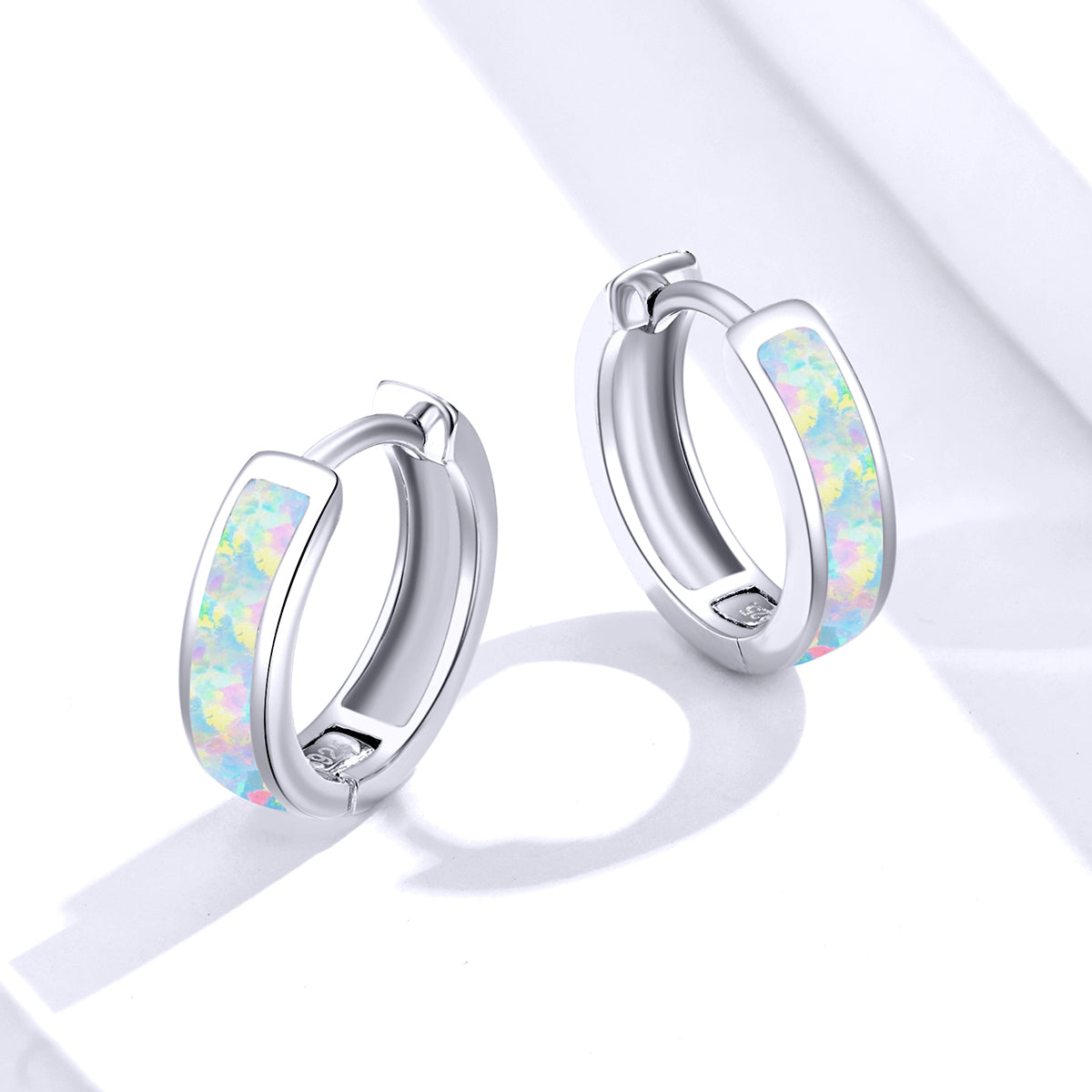 Opal Hoop Earrings