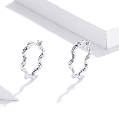 Wave Hoop Earrings