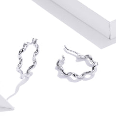 Wave Hoop Earrings