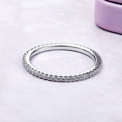 Silver CZ Stacking Ring