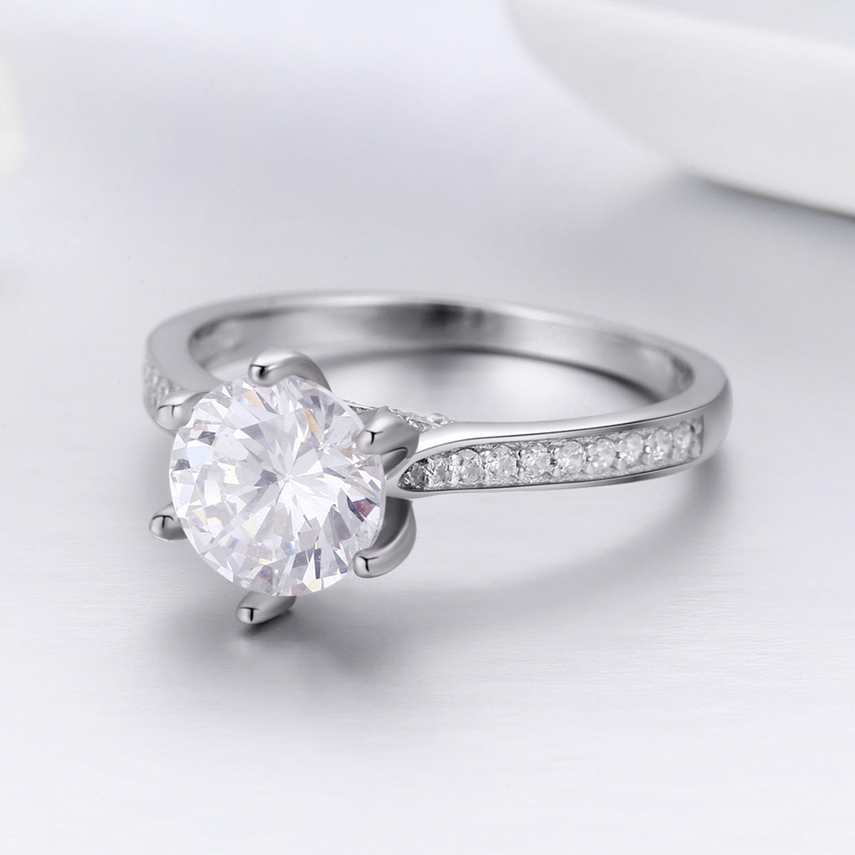 Round Cut CZ Ring