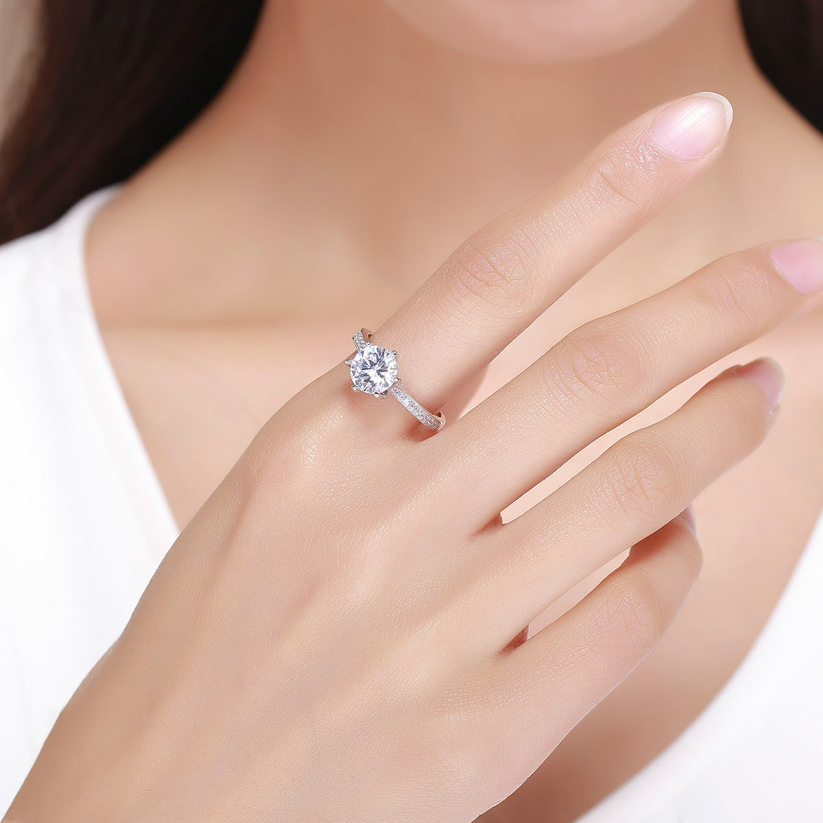 Round Cut CZ Ring