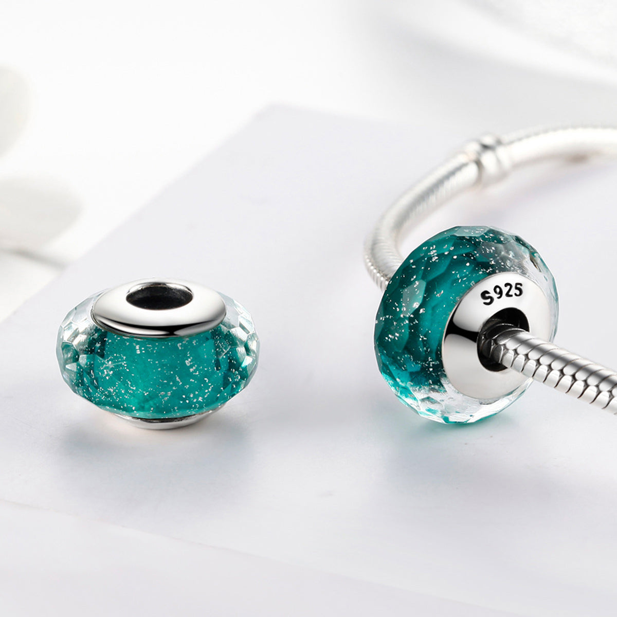 Aquamarine Glass Bead