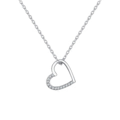 Cubic Zirconia Heart Pendant Necklace