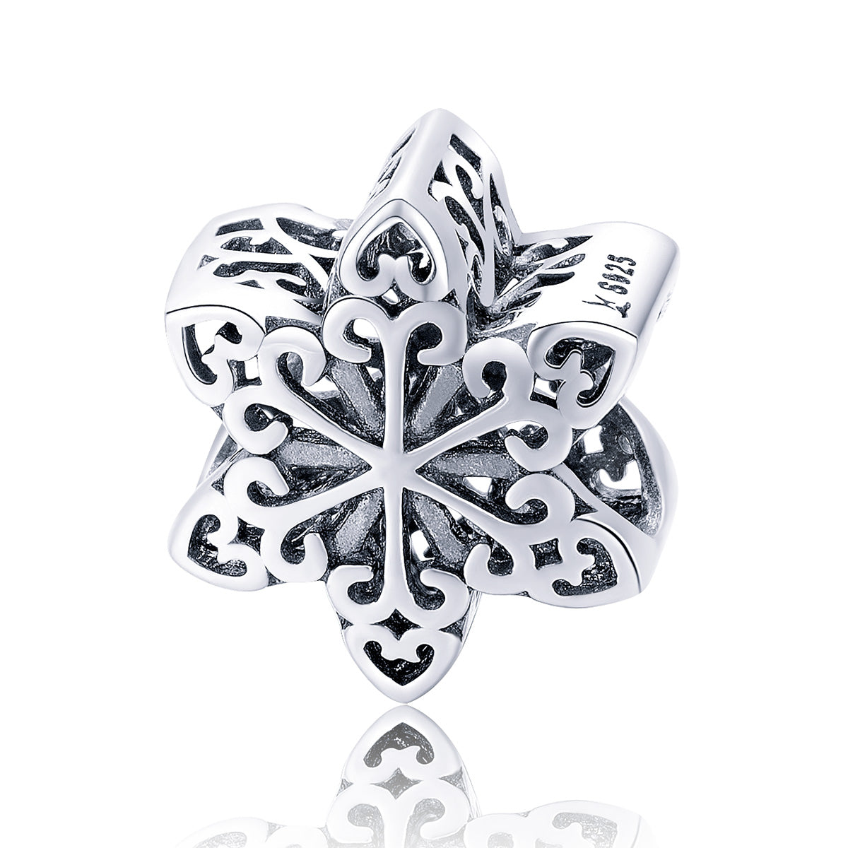 Silver Snowflake Pandora Charm NZ | Lullaboo
