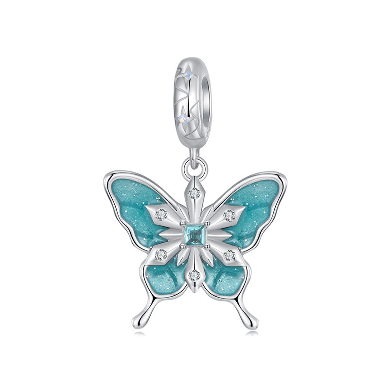 Snowflake Butterfly Pendant Charm