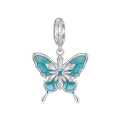 Snowflake Butterfly Pendant Charm