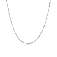 Silver Bead Ball Chain Necklace