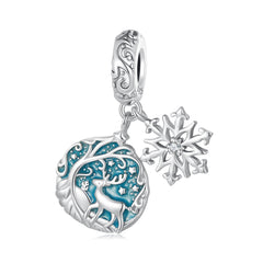 White Christmas Dangle Charm